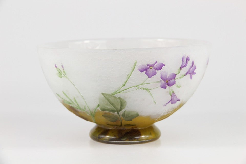 ドーム兄弟（ドームナンシー）紫ナズナの花瓶　 フランス製 1910年頃
