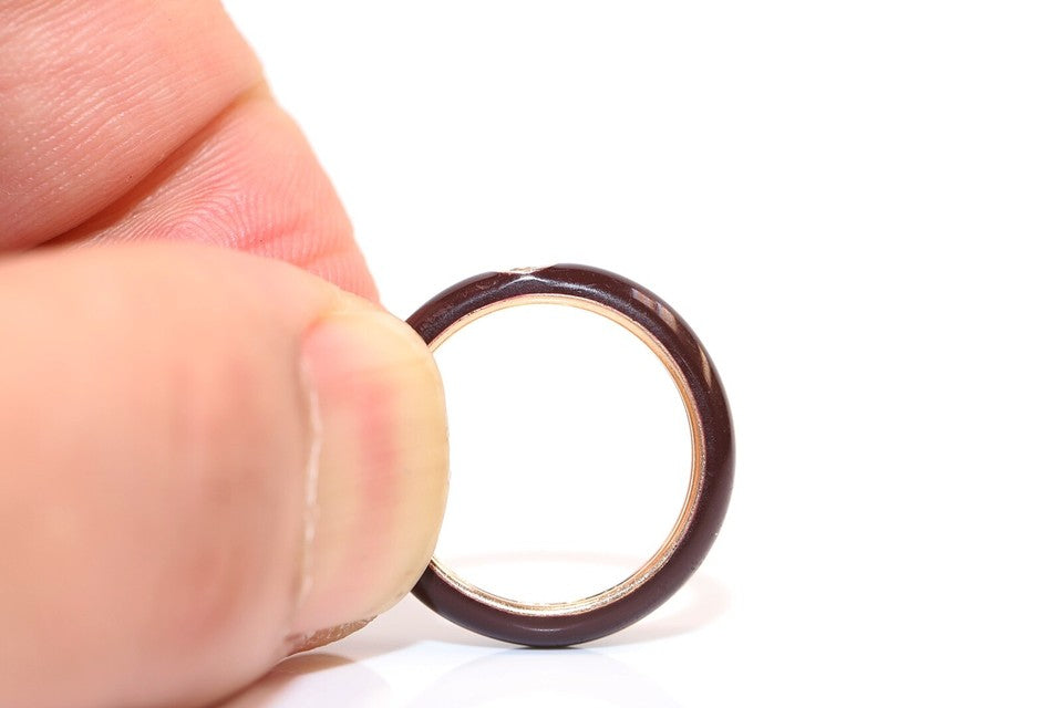 ヴィンテージ 1980年代頃 18K ゴールド 天然 ダイヤモンド ソリティア エナメル リング