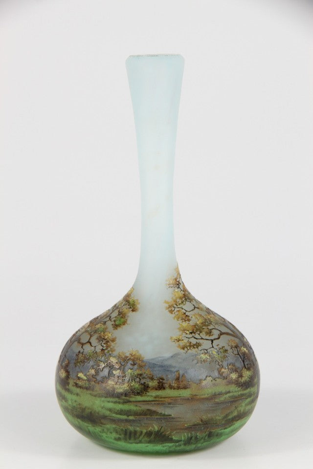 ドーム兄弟　風景の花瓶 オリジナル・アールヌーボー様式のガラス