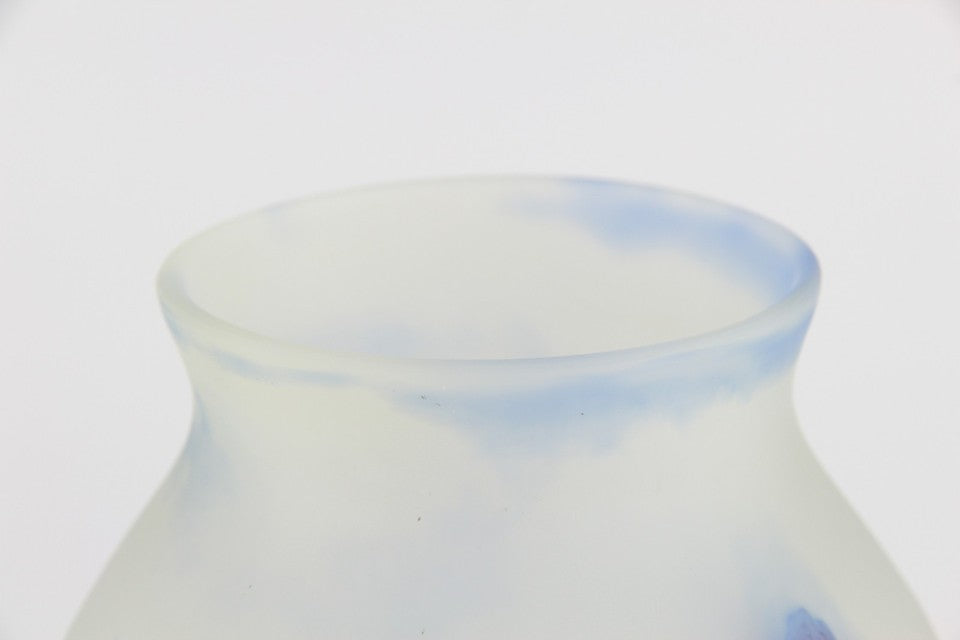 エミールガレ アルプスの湖の風景が描かれた花瓶