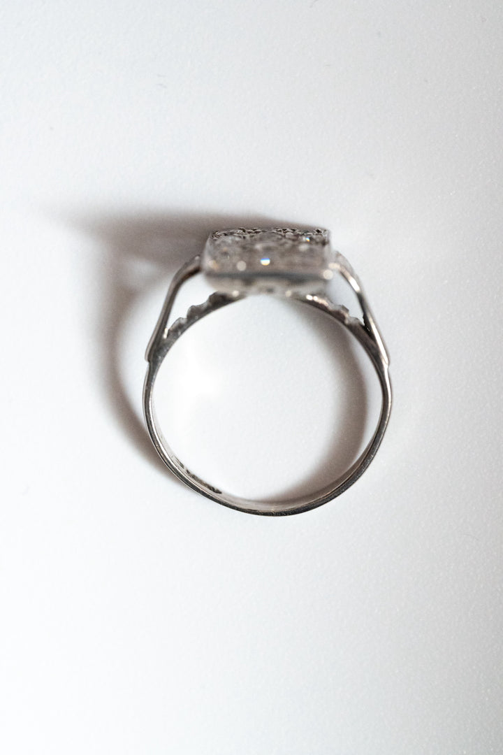 プラチナ製 2.3g 1920s アール・デコ ダイヤモンド・クラスター・リング