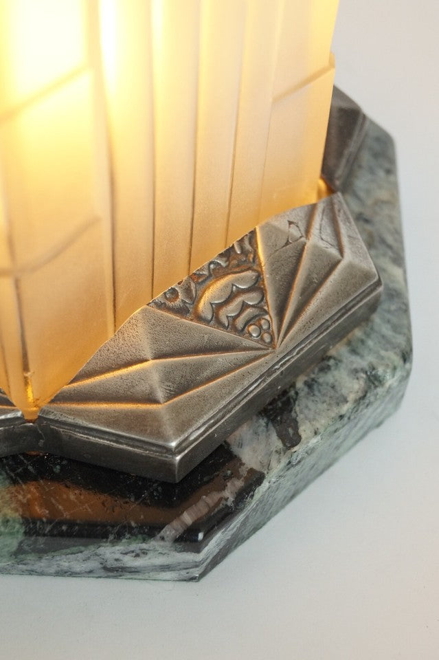 アールデコテーブルランプ "サビノ タワー型一品テーブルライト