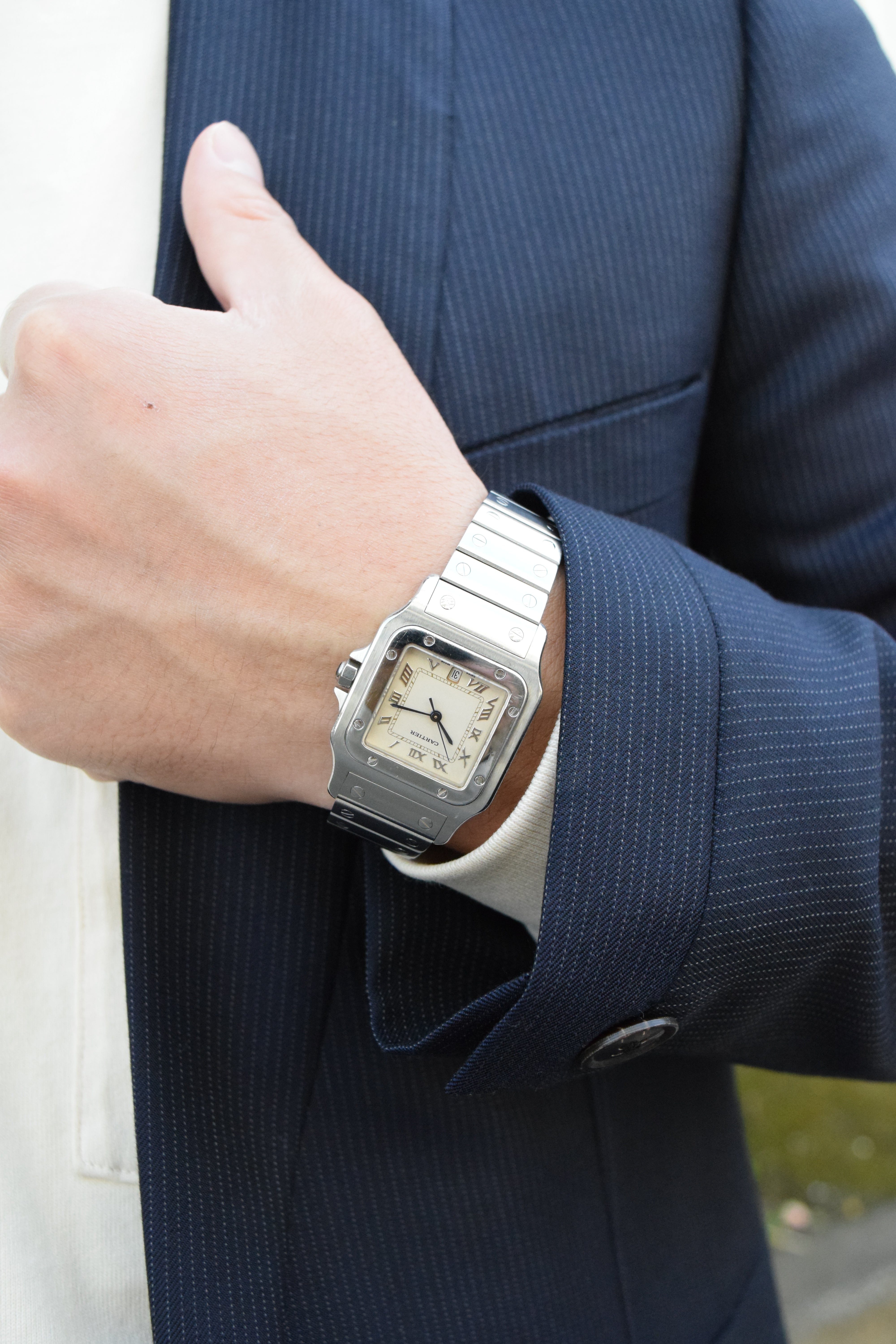 CARTIER カルティエ サントスガルべ LMサイズ ステンレスモデル Ref