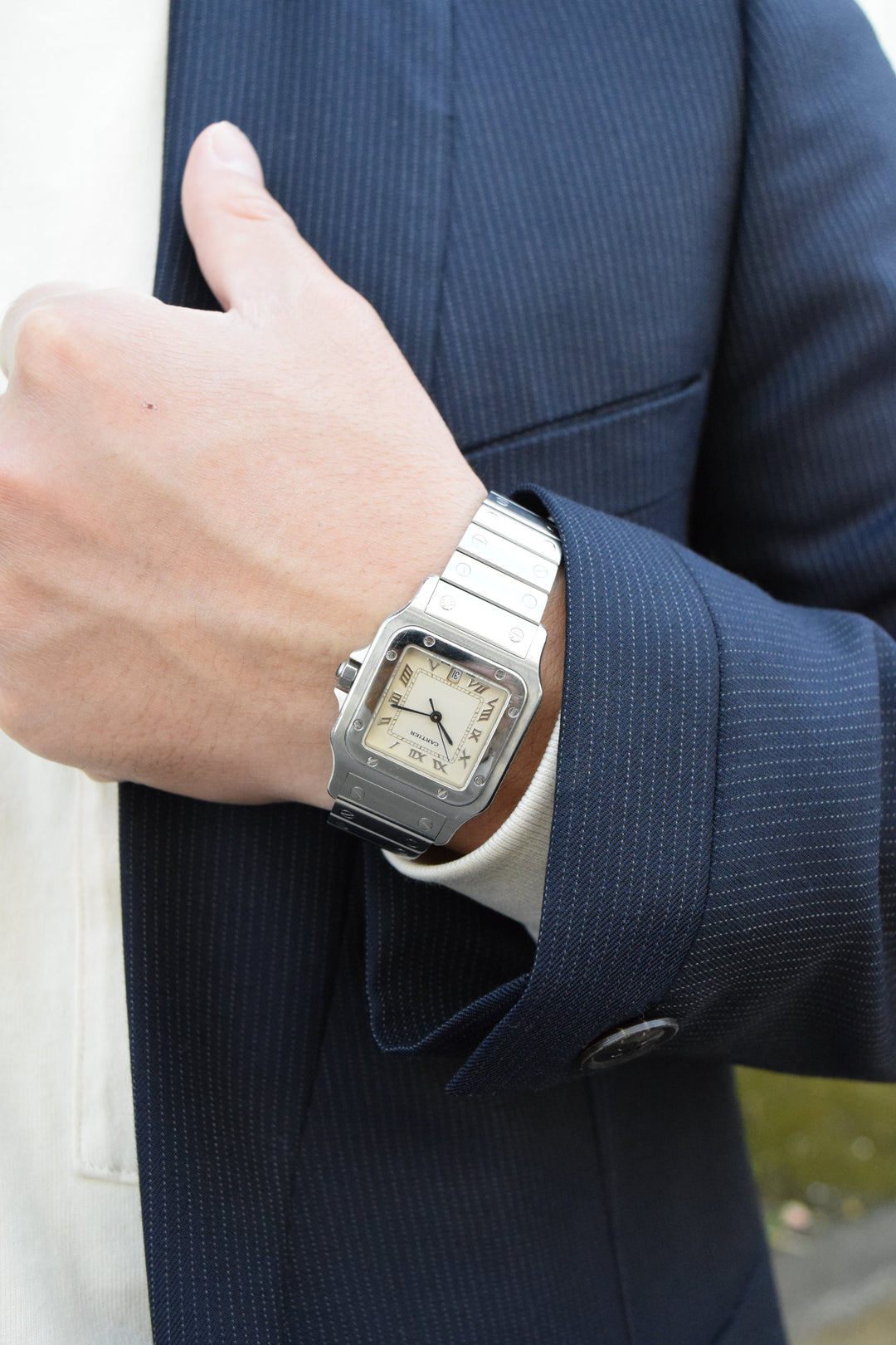 CARTIER カルティエ サントスガルべ LMサイズ ステンレスモデル Ref.1564 クォーツ