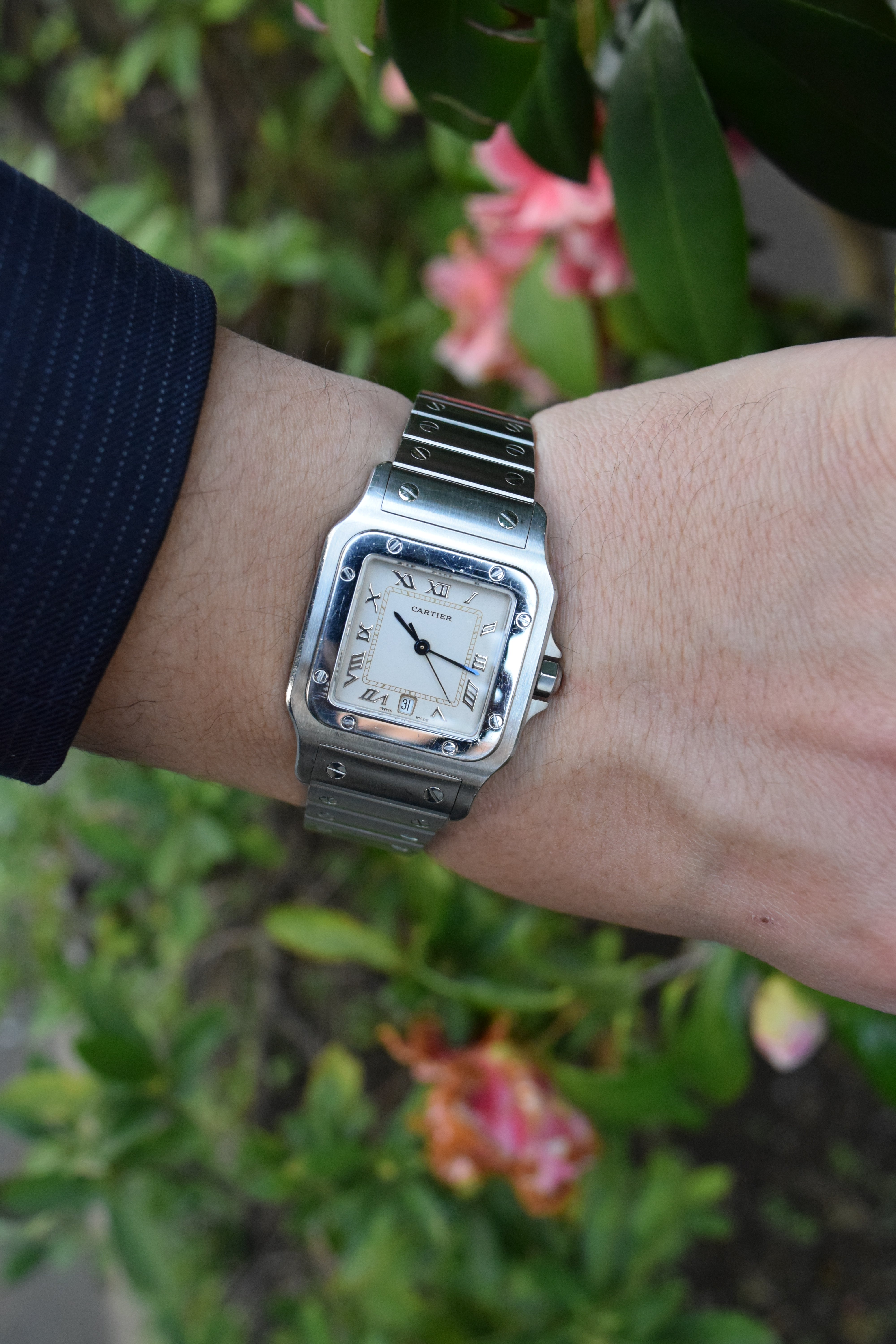 CARTIER カルティエ サントスガルべ LMサイズ ステンレスモデル Ref