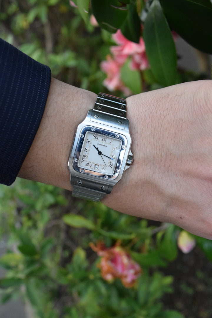 CARTIER カルティエ サントスガルべ LMサイズ ステンレスモデル Ref.1564 クォーツ