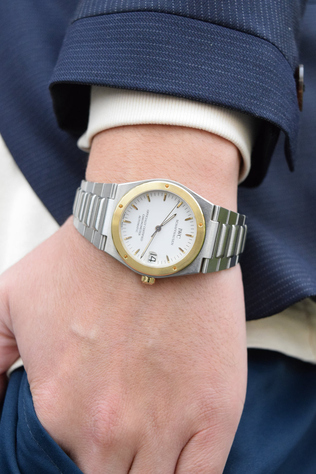 IWC インヂュニア（インジュニア）SL　Ref.3521-004 ホワイトダイヤル ジャガールクルト社製ムーブメント搭載モデル