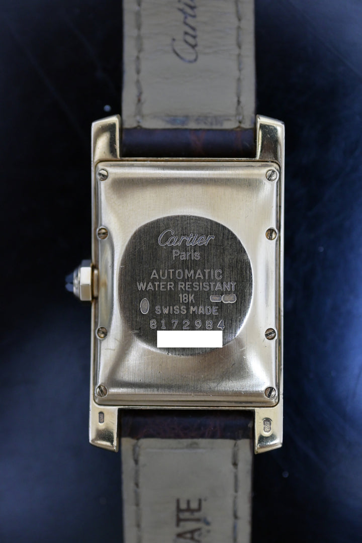 【廃盤モデル】カルティエ　タンクアメリカン Ref.8172984 18Kイエローゴールド MMサイズ
