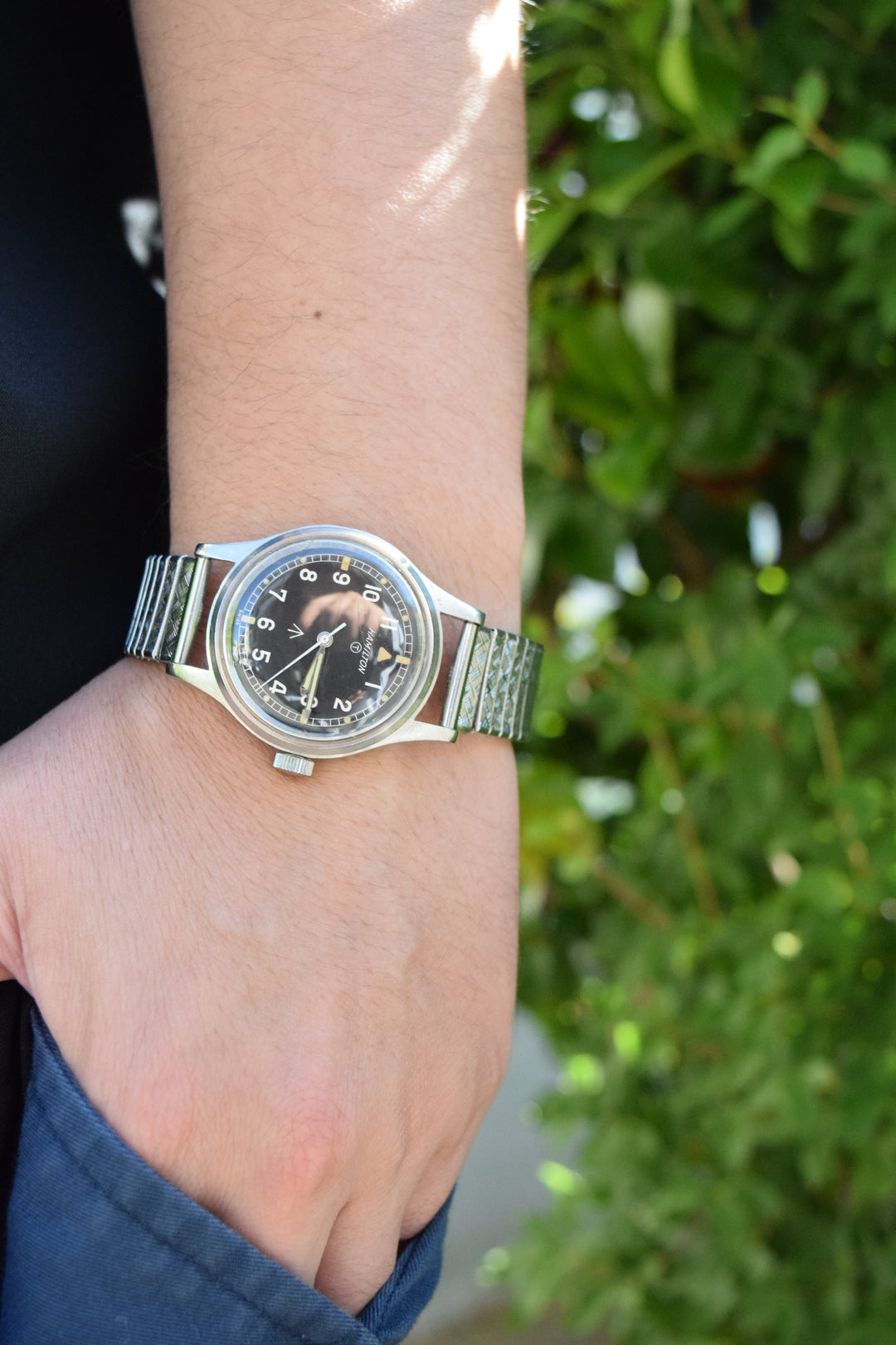 イギリス空軍支給品ハミルトン　ラウンドケース　前期型Cal.75　1960年代ヴィンテージミリタリーウォッチ『ハミルトン マーク11』