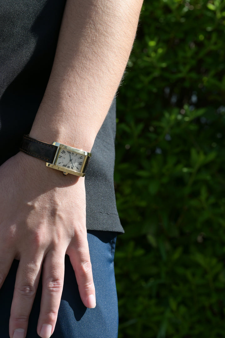 【廃盤モデル】カルティエ　タンクアメリカン Ref.8172984 18Kイエローゴールド MMサイズ