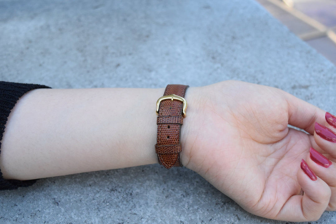 【廃盤】マストタンク ブラウンダイヤル SMサイズ手巻き純銀に18Kヴェルメイユ腕時計