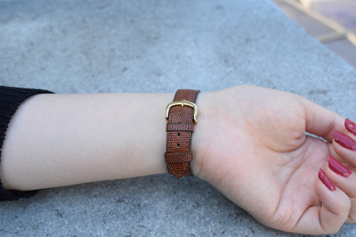 【廃盤】マストタンク ブラウンダイヤル SMサイズ手巻き純銀に18Kヴェルメイユ腕時計