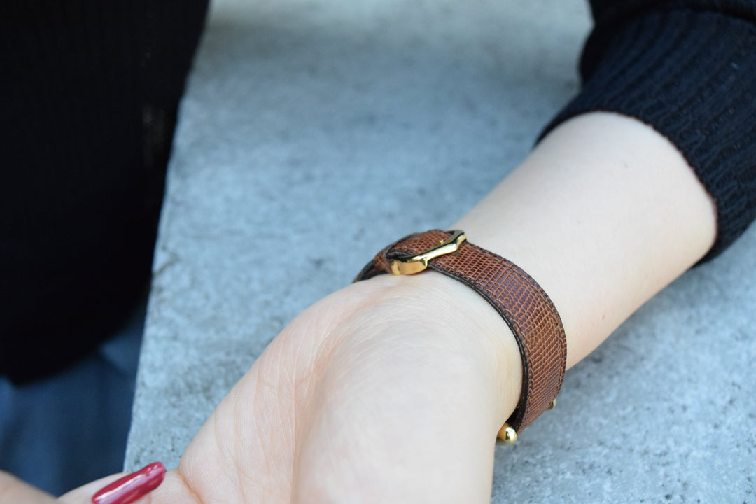 【廃盤】マストタンク ブラウンダイヤル SMサイズ手巻き純銀に18Kヴェルメイユ腕時計