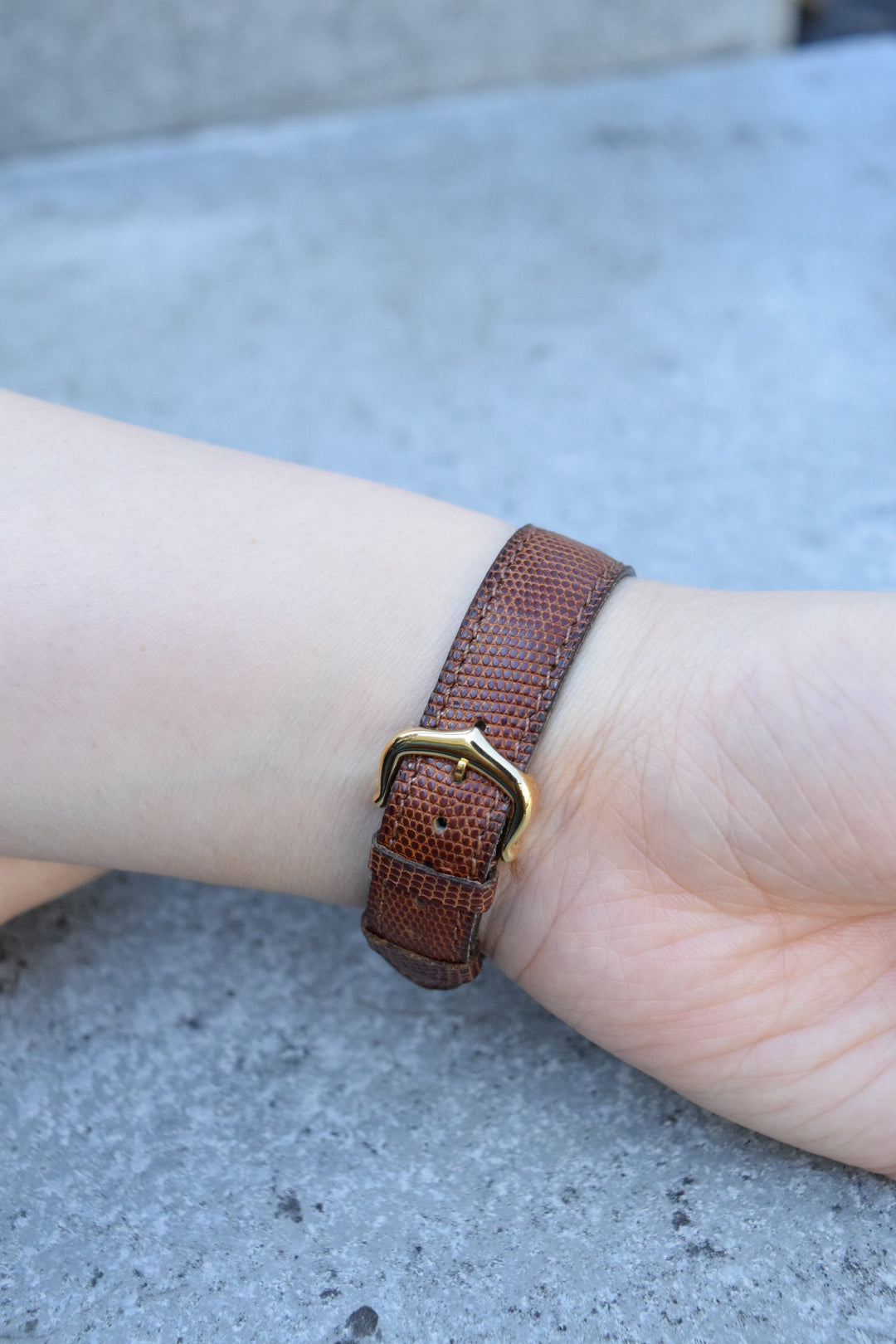 【廃盤】マストタンク ブラウンダイヤル SMサイズ手巻き純銀に18Kヴェルメイユ腕時計