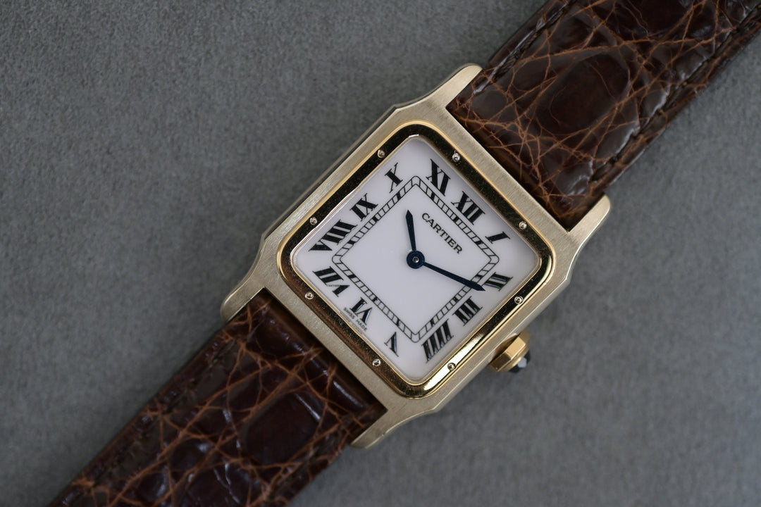 カルティエ ヴィンテージ サントスデュモン LMサイズ WG x YGモデル 手巻き Ref.78225