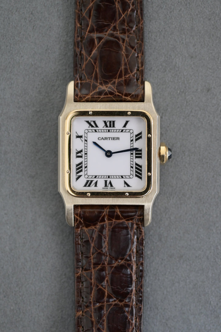 カルティエ ヴィンテージ サントスデュモン LMサイズ WG x YGモデル 手