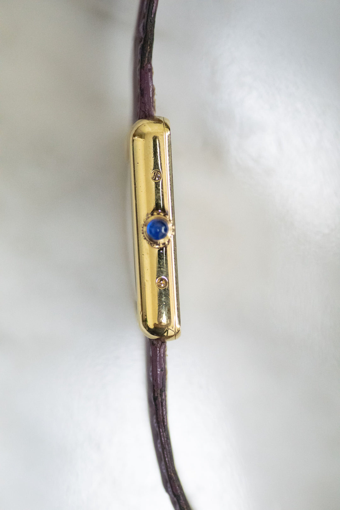 【箱/保証書付き/廃盤】マスト ドゥ カルティエ タンク2003年クリスマス限定モデル 石畳薄紫 MMサイズ