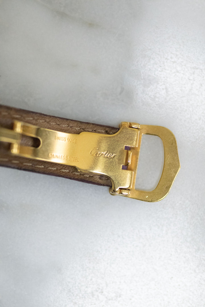 【箱/保証書付き/廃盤】マスト ドゥ カルティエ タンク2003年クリスマス限定モデル 石畳薄紫 MMサイズ