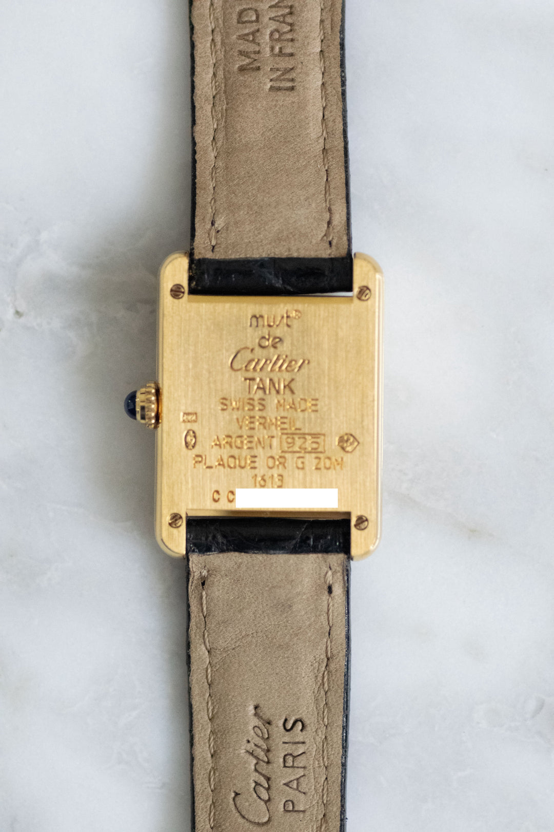 【箱/ギャランティ付】マスト ドゥ カルティエ タンク　レディースヴィンテージウォッチ 飛びローマン SMサイズ 純銀に18Kヴェルメイユ