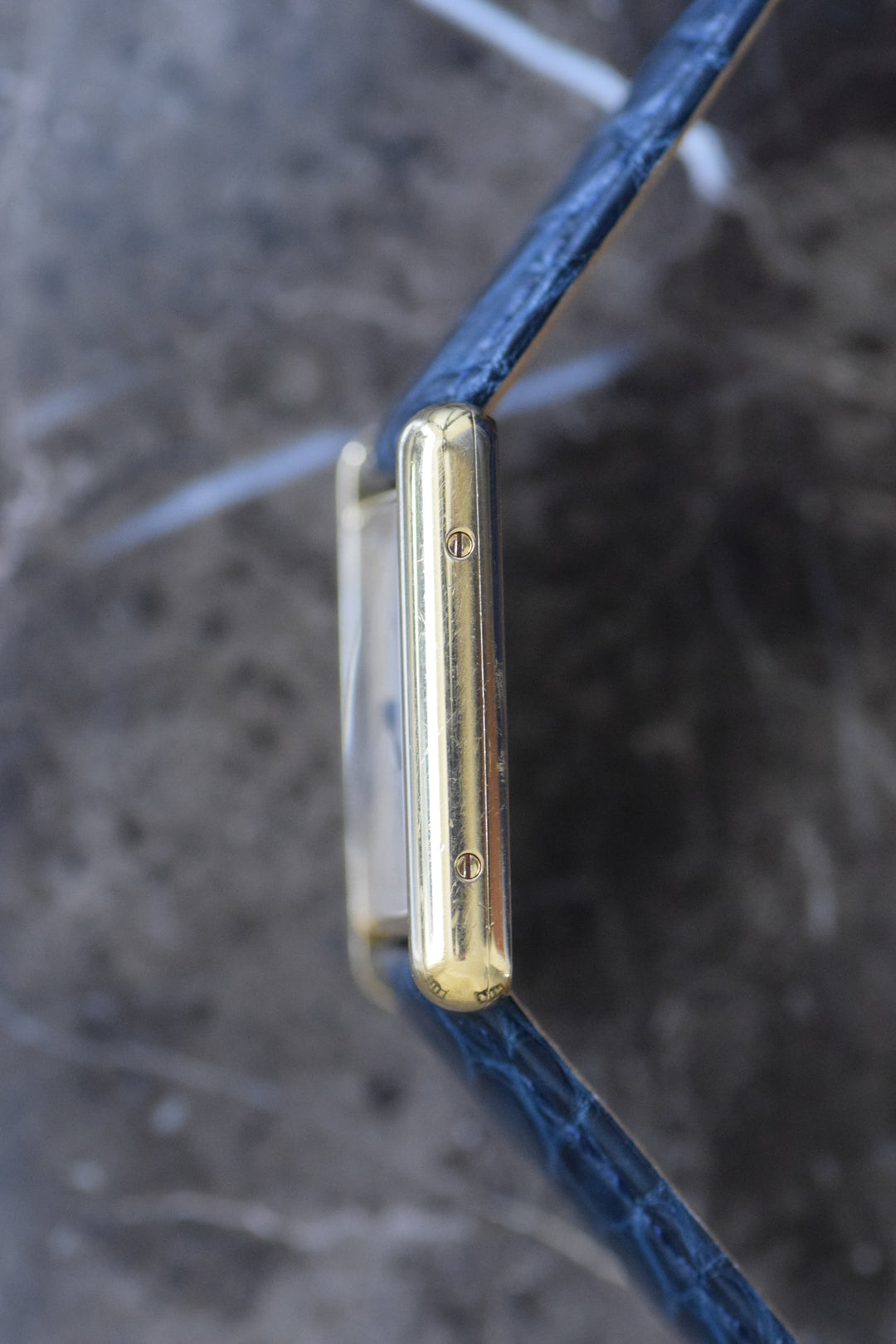 廃盤マスト ドゥ カルティエ タンク　ユニセックス ヴィンテージウォッチ オパランインデックス LMサイズ 純銀に18Kヴェルメイユ