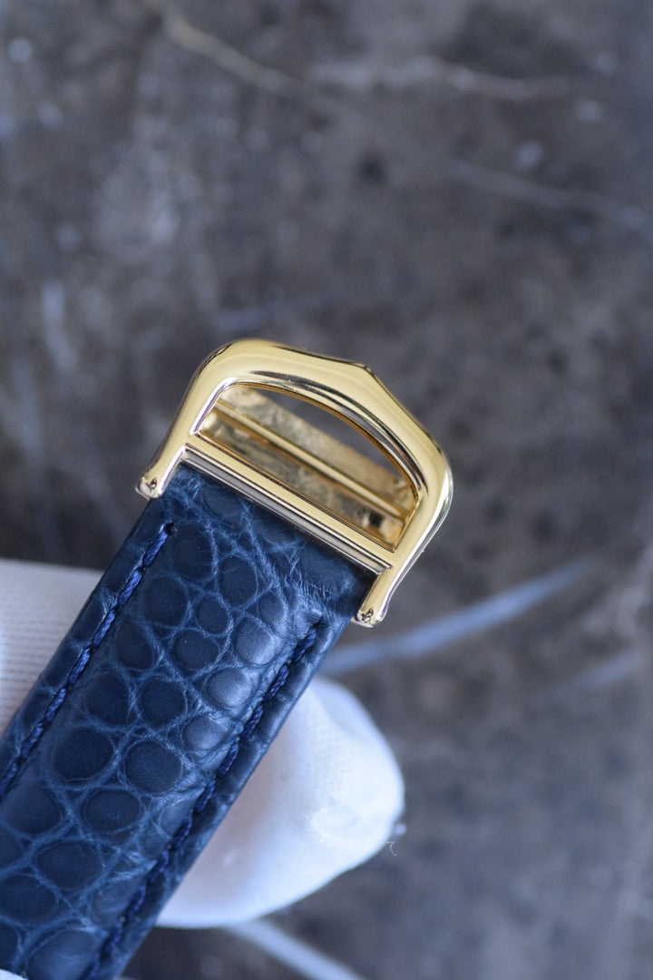 廃盤マスト ドゥ カルティエ タンク　ユニセックス ヴィンテージウォッチ オパランインデックス LMサイズ 純銀に18Kヴェルメイユ