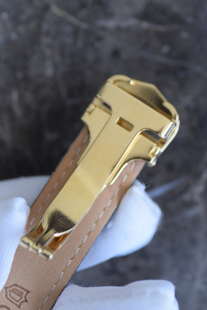 廃盤マスト ドゥ カルティエ タンク　ユニセックス ヴィンテージウォッチ オパランインデックス LMサイズ 純銀に18Kヴェルメイユ