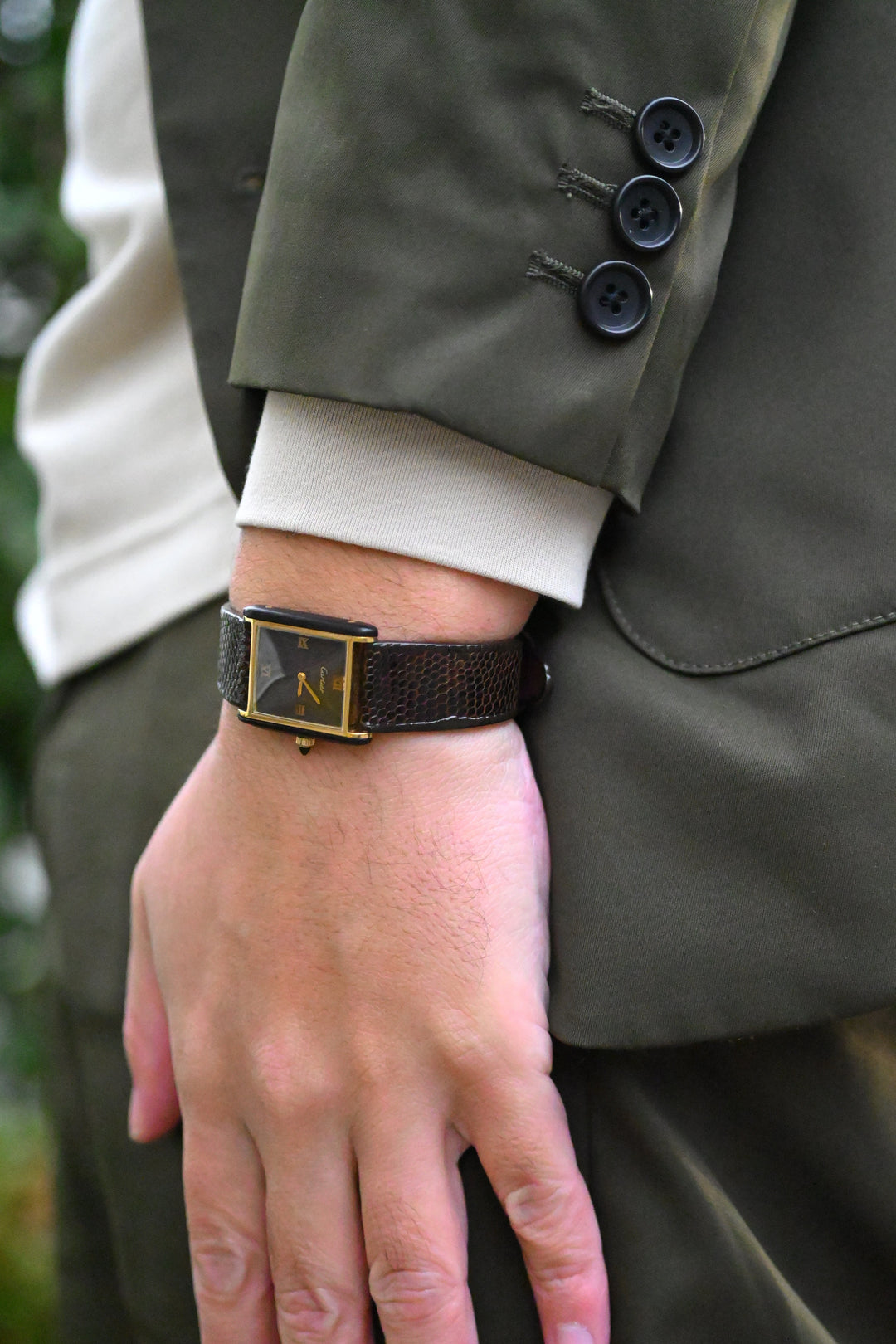 【当時のボックス/尾錠付き】オーガニックウッドタンク ロンドン/パリ/ニューヨークブティック限定モデル Ref.20611