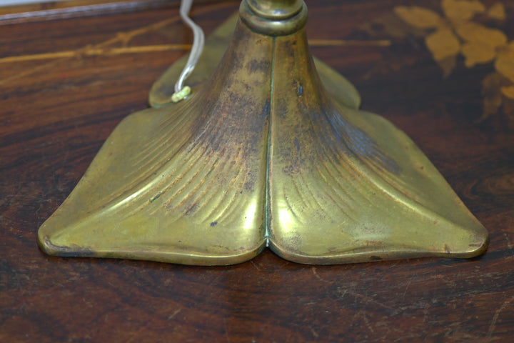 【保証書/箱付き】ドーム兄弟（ドームナンシー）トンボの装飾が描かれているアンティークテーブルランプ