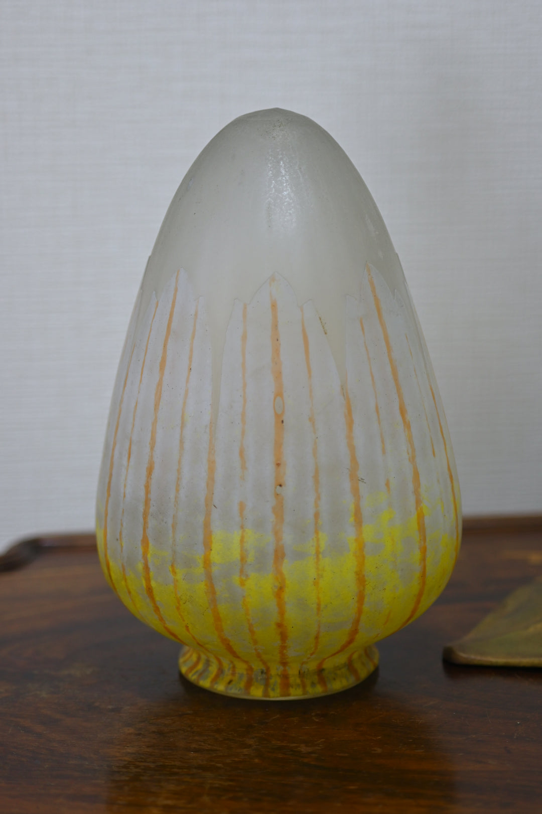 【保証書/箱付き】ドーム兄弟（ドームナンシー）トンボの装飾が描かれているアンティークテーブルランプ