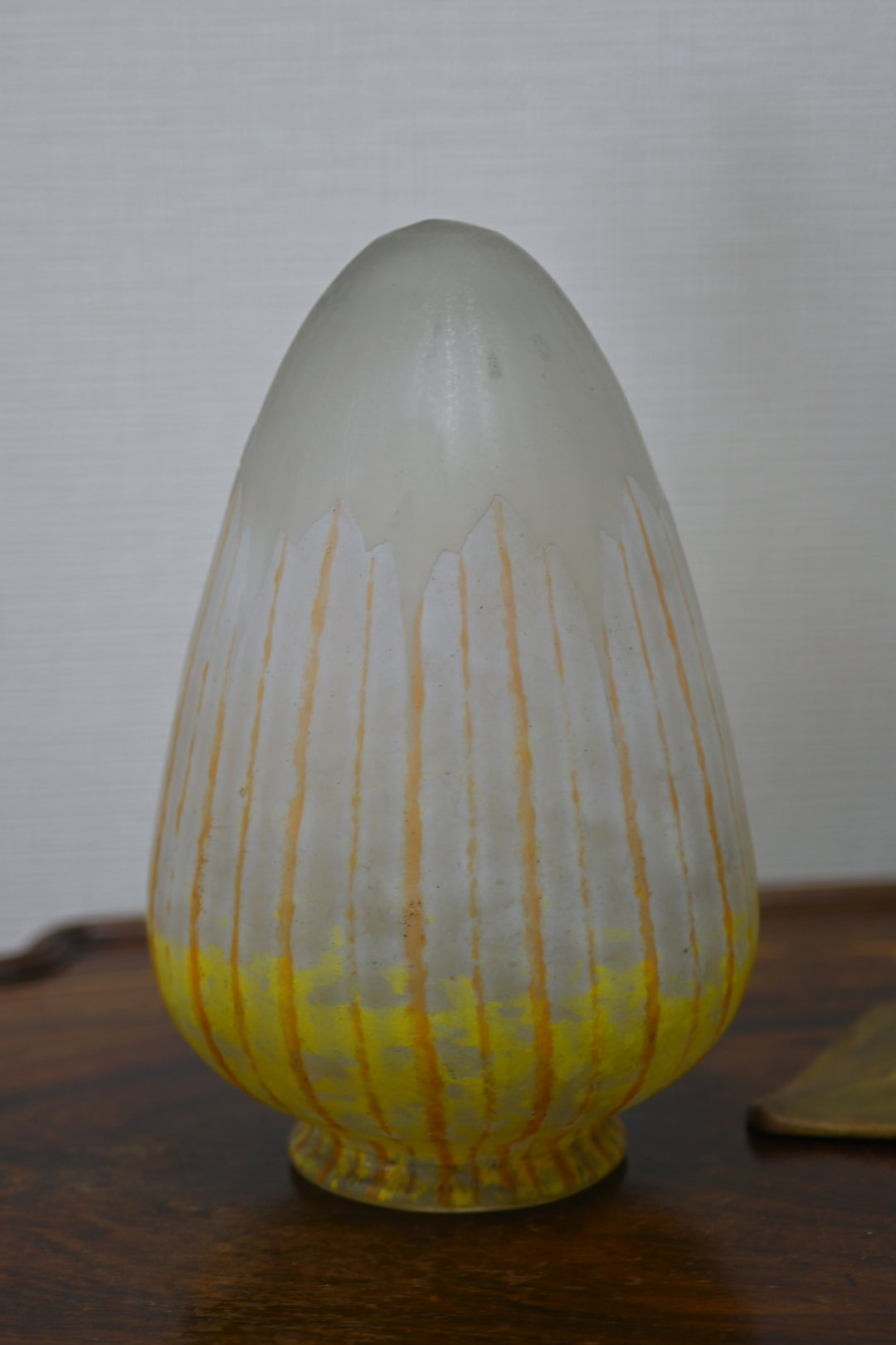 【保証書/箱付き】ドーム兄弟（ドームナンシー）トンボの装飾が描かれているアンティークテーブルランプ