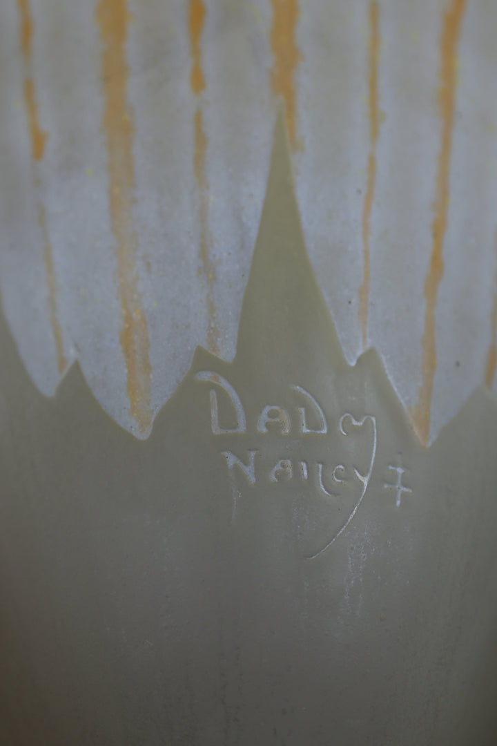 【保証書/箱付き】ドーム兄弟（ドームナンシー）トンボの装飾が描かれているアンティークテーブルランプ