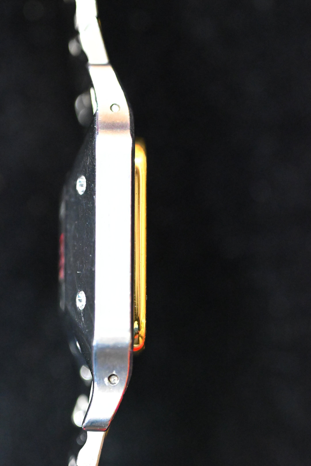 カルティエ　ゴドロンブレス　サントスカレ/ガルべLMサイズ バーガンディ（ワインレッド/ボルドー）文字盤 ステンレス x ゴールドコンビ自動巻モデル  Ref.2961