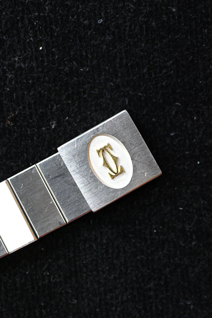 カルティエ　ゴドロンブレス　サントスカレ/ガルべLMサイズ バーガンディ（ワインレッド/ボルドー）文字盤 ステンレス x ゴールドコンビ自動巻モデル  Ref.2961