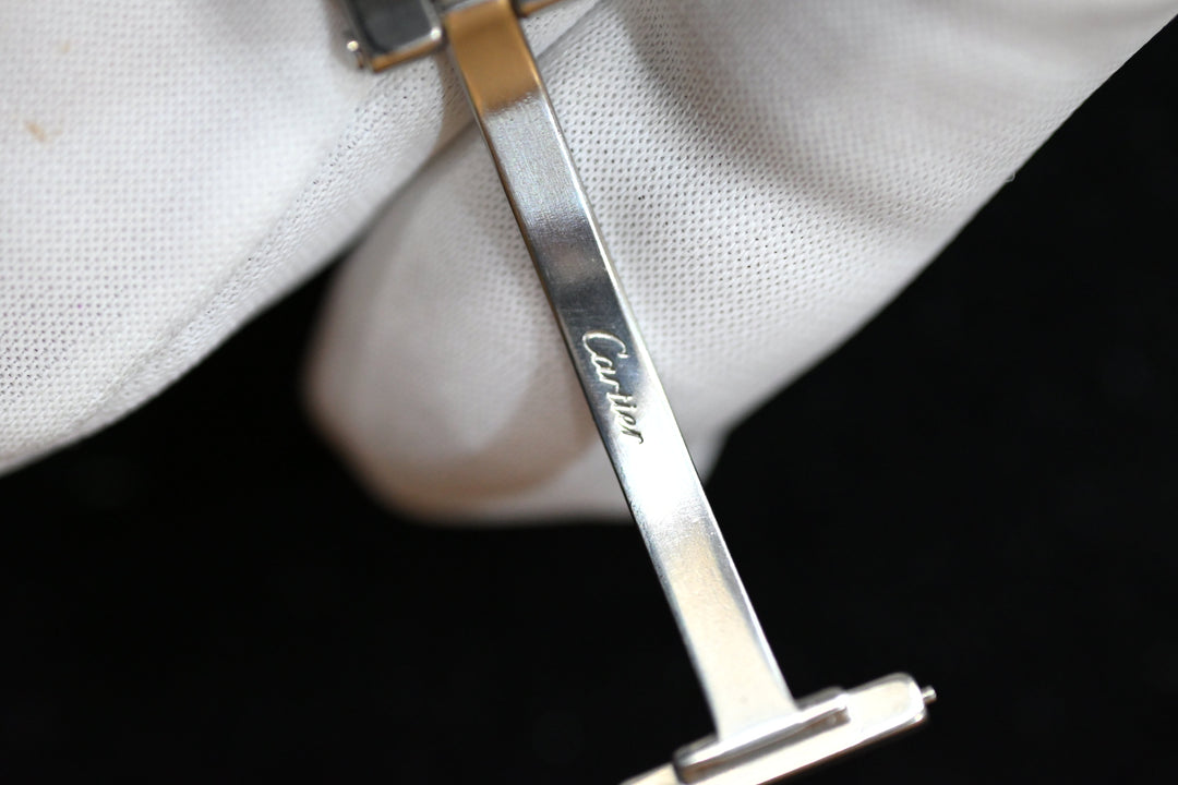 カルティエ　ゴドロンブレス　サントスカレ/ガルべLMサイズ バーガンディ（ワインレッド/ボルドー）文字盤 ステンレス x ゴールドコンビ自動巻モデル  Ref.2961