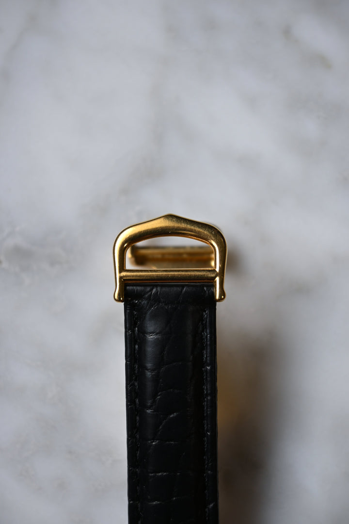 【保証書付】廃盤マスト ドゥ カルティエ タンク　ユニセックス ヴィンテージウォッチ 飛びアラビア LMサイズ 純銀に18Kヴェルメイユ