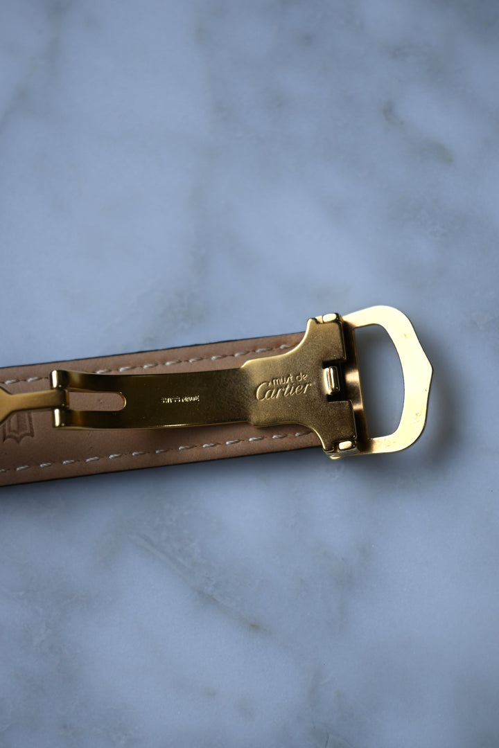 【保証書付】廃盤マスト ドゥ カルティエ タンク　ユニセックス ヴィンテージウォッチ 飛びアラビア LMサイズ 純銀に18Kヴェルメイユ