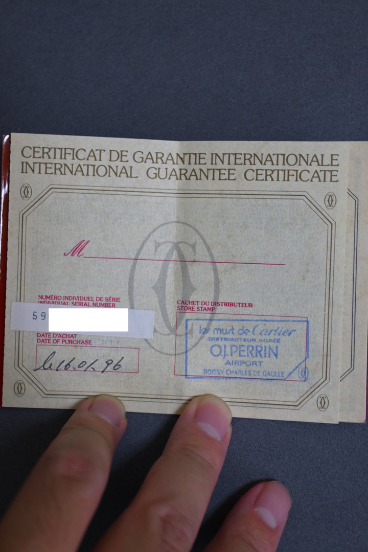 【保証書付】廃盤マスト ドゥ カルティエ タンク　ユニセックス ヴィンテージウォッチ 飛びアラビア LMサイズ 純銀に18Kヴェルメイユ