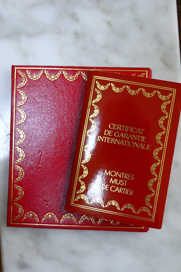【保証書付】廃盤マスト ドゥ カルティエ タンク　ユニセックス ヴィンテージウォッチ 飛びアラビア LMサイズ 純銀に18Kヴェルメイユ