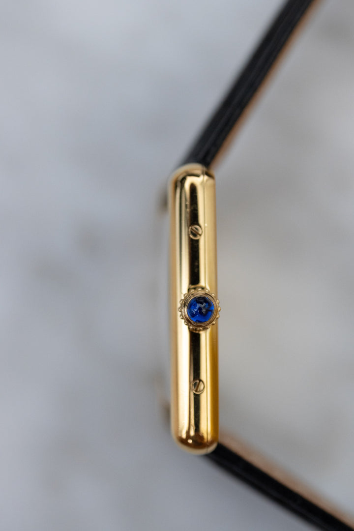 【保証書付】廃盤マスト ドゥ カルティエ タンク　ユニセックス ヴィンテージウォッチ 飛びアラビア LMサイズ 純銀に18Kヴェルメイユ