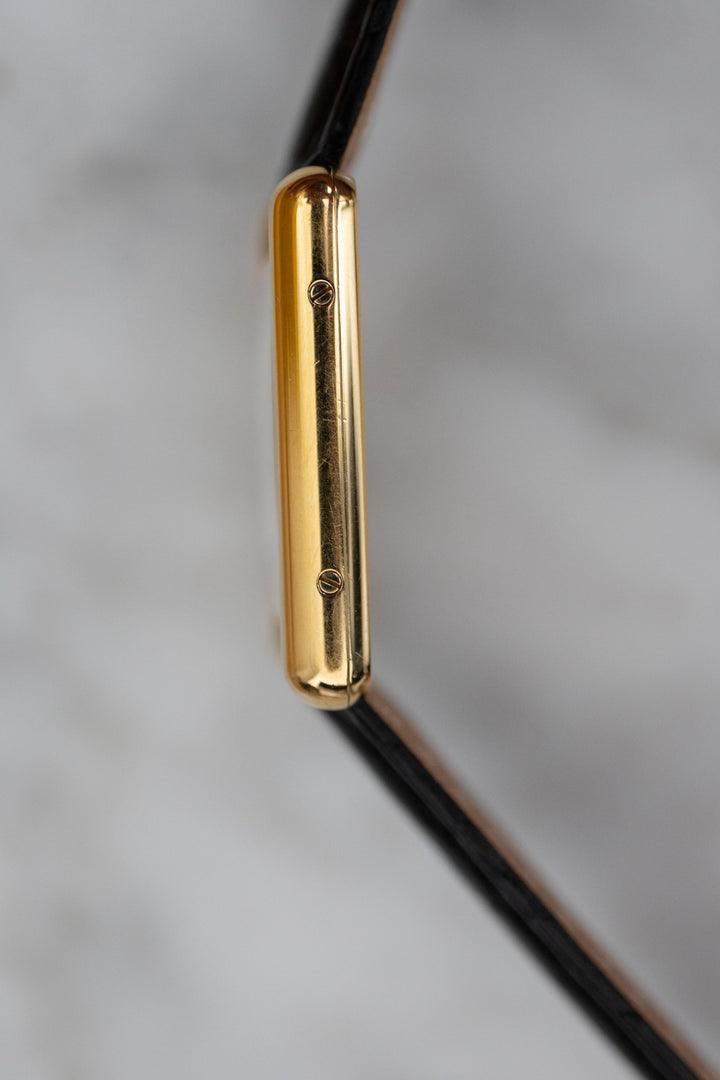 【保証書付】廃盤マスト ドゥ カルティエ タンク　ユニセックス ヴィンテージウォッチ 飛びアラビア LMサイズ 純銀に18Kヴェルメイユ