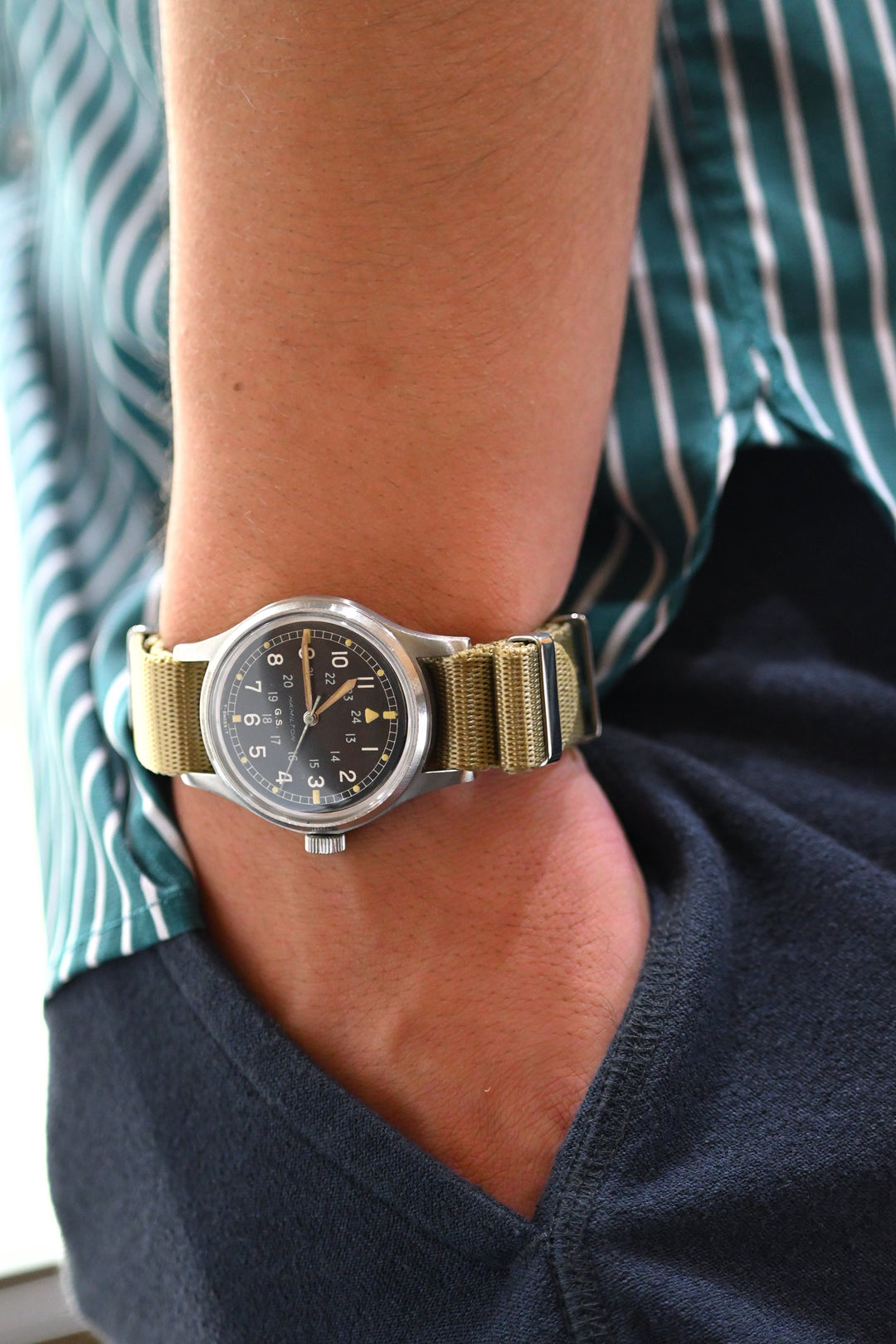 ハミルトンG.S.トロピカライズド24時間表記 後期型Cal.S75S　1960年代ヴィンテージミリタリーウォッチ『ハミルトン マーク11』