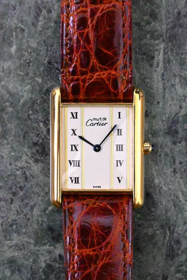CARTIER カルティエ マストタンク LMサイズ 縦ローマン クォーツ