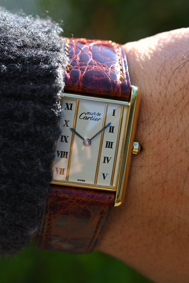 CARTIER カルティエ マストタンク LMサイズ 縦ローマン クォーツ