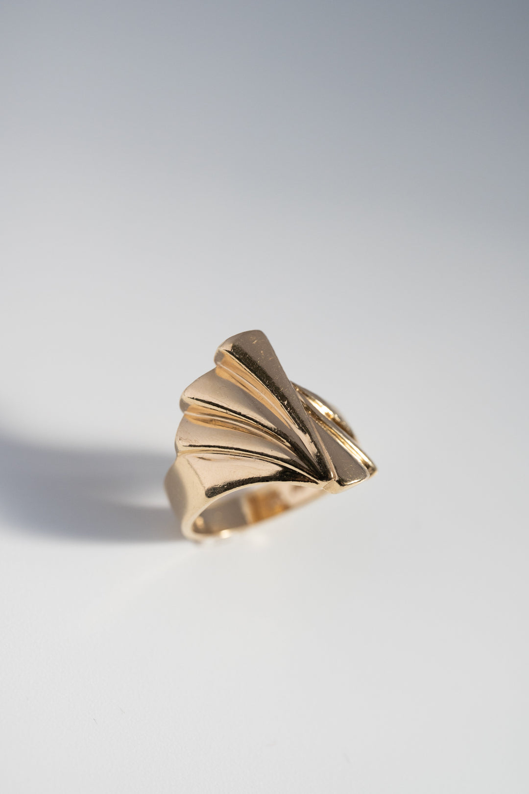 14K 6.40g ヴィンテージ・アーキテクチュアル・カクテルリング