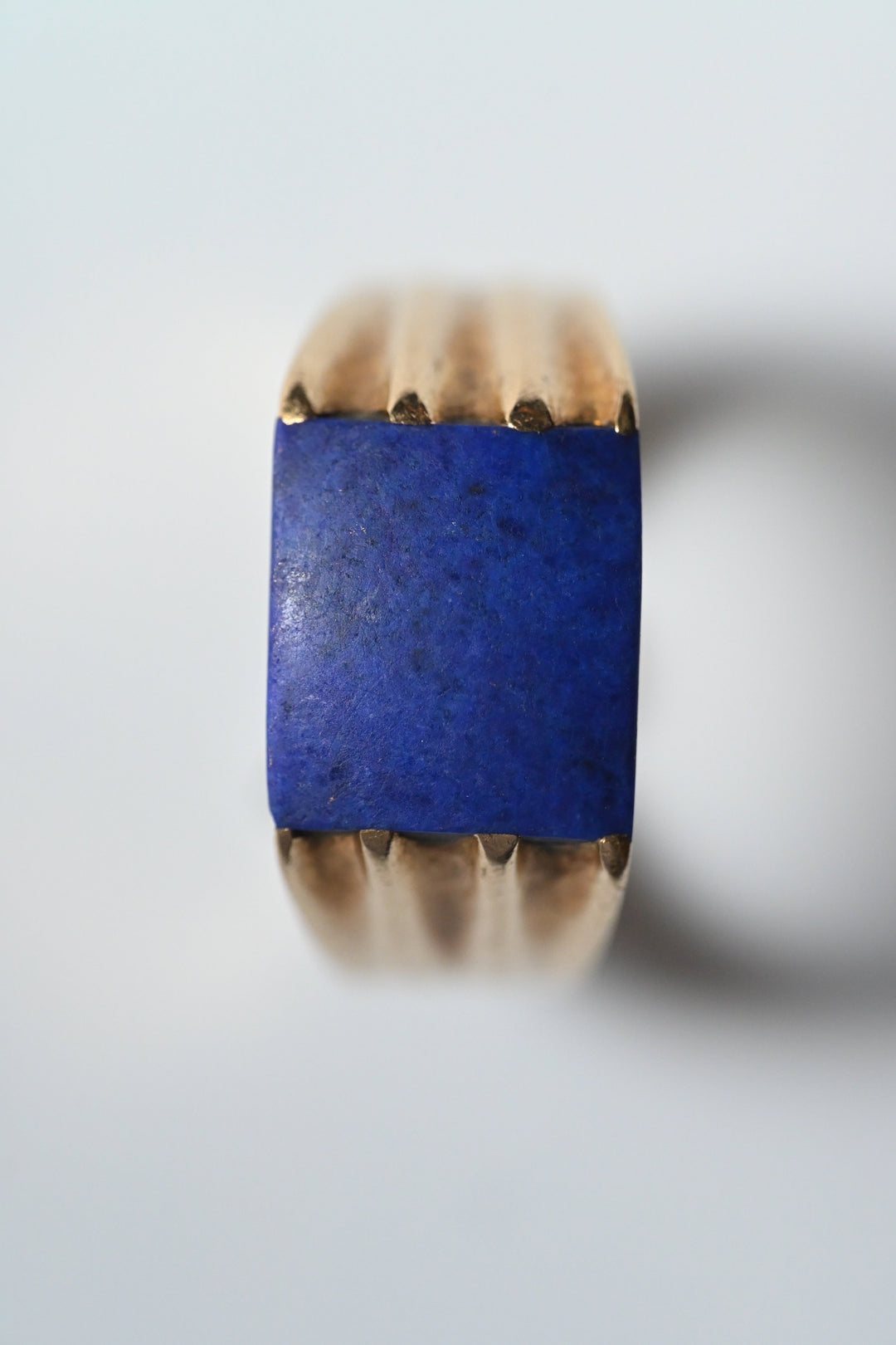 9K  1909年製 ロンドン・エドワーディアン ラピスラズリ シグネットリング 10.9g