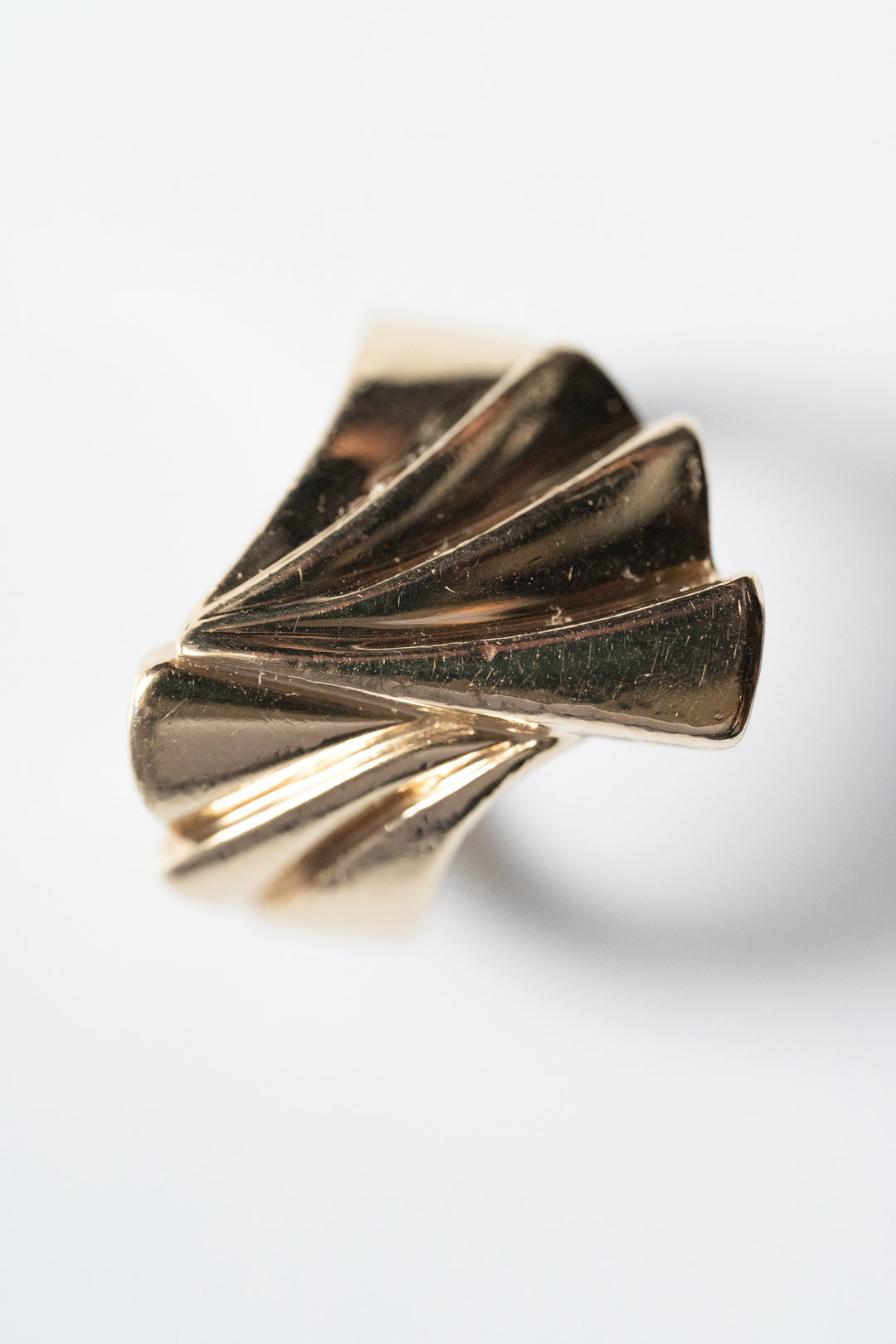 14K 6.40g ヴィンテージ・アーキテクチュアル・カクテルリング