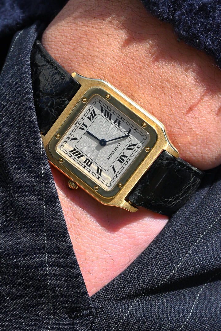 【保証書】CARTIER サントスデュモン LMサイズ エクストラフラット 18KYG Ref.821054
