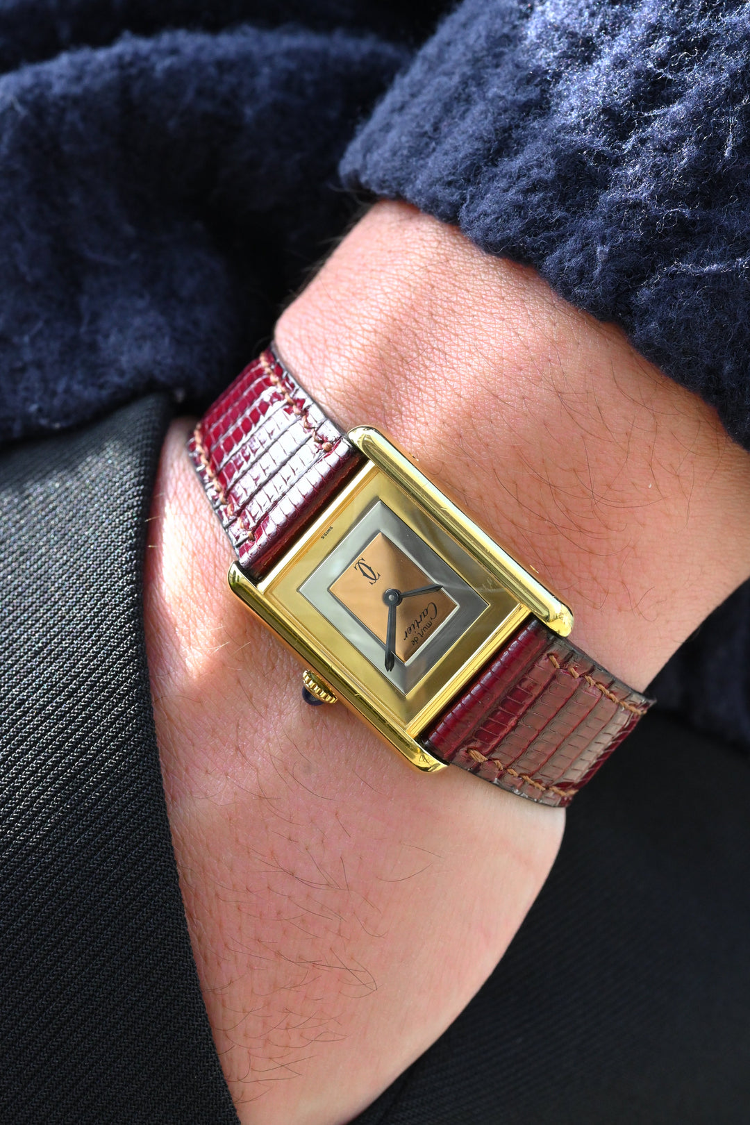 CARTIER カルティエ マストタンク LMサイズ マルチカラー 手巻き
