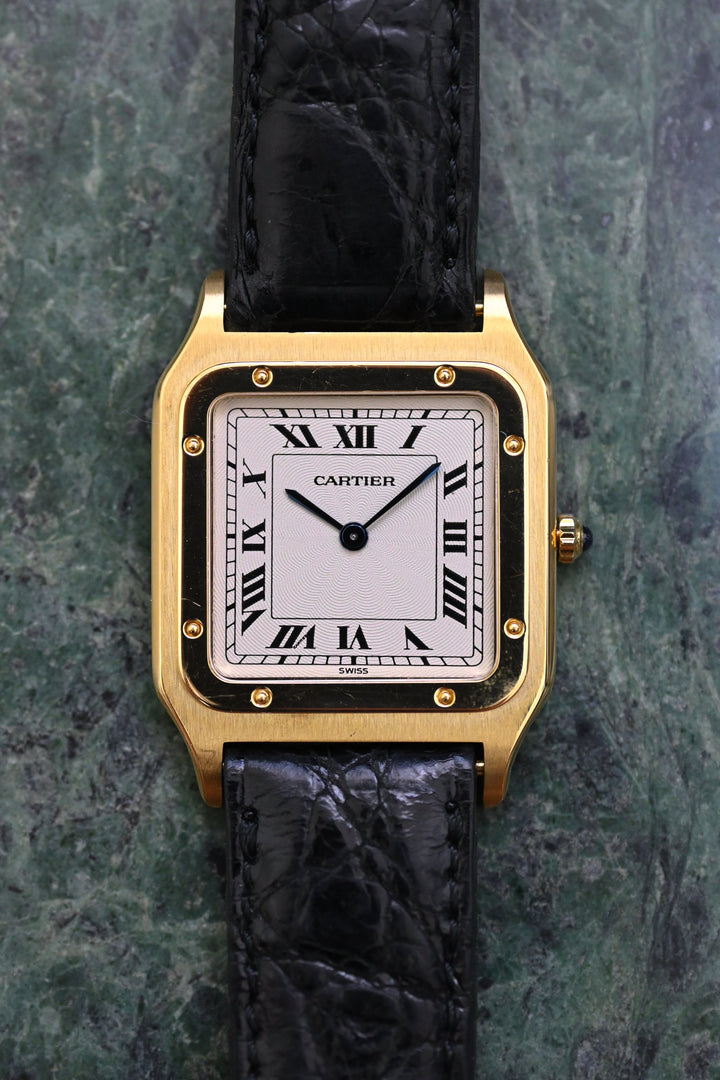 【保証書】CARTIER サントスデュモン LMサイズ エクストラフラット 18KYG Ref.821054