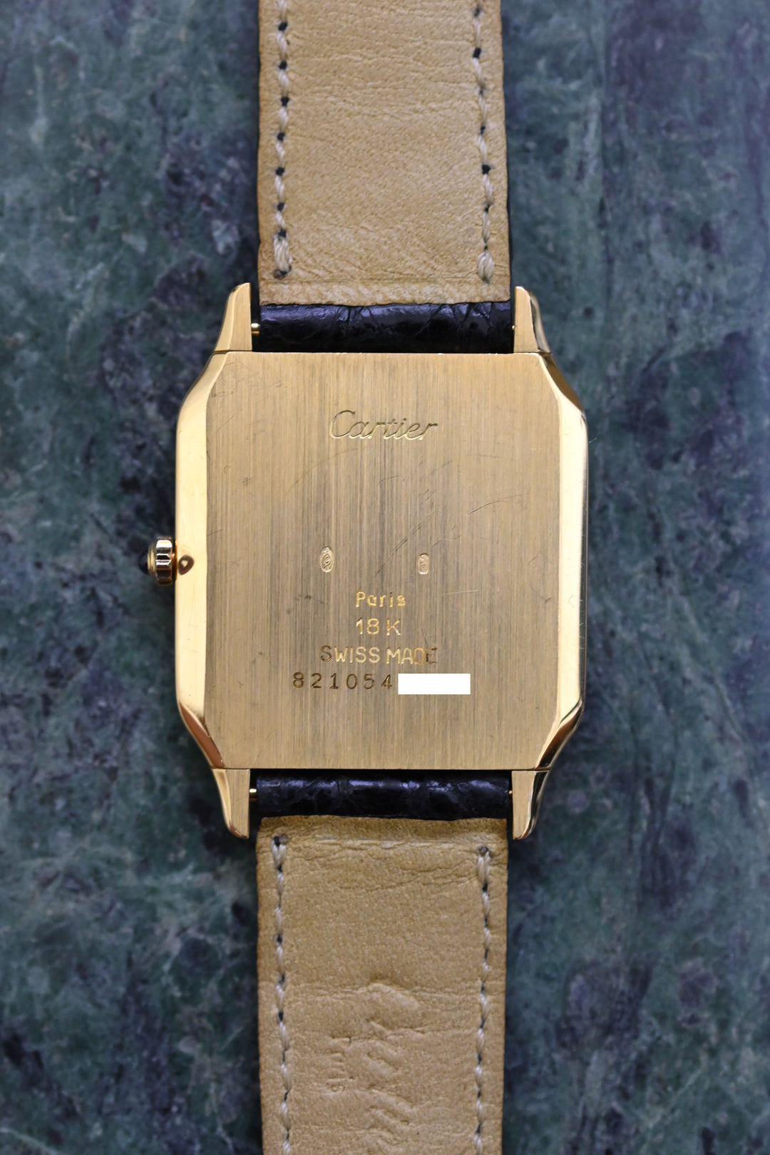 【保証書】CARTIER サントスデュモン LMサイズ エクストラフラット 18KYG Ref.821054